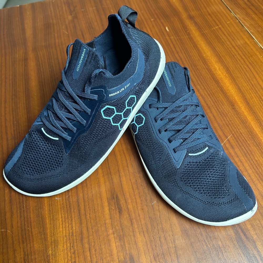 Vivobarefoot Primus Lite II Knit Mens Barefoot Shoes Obsidian Navy Blue EUR 42